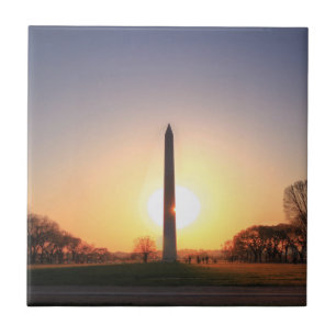 Carreau Monument de Washington au coucher du soleil