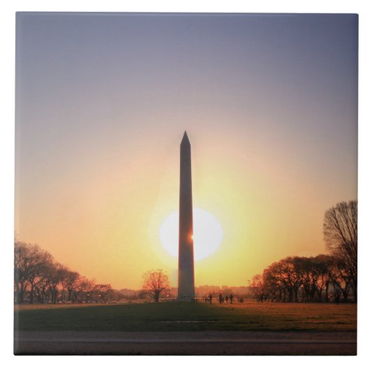 Carreau Monument de Washington au coucher du soleil (Devant)
