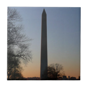 Carreau Monument Washington au coucher du soleil à DC