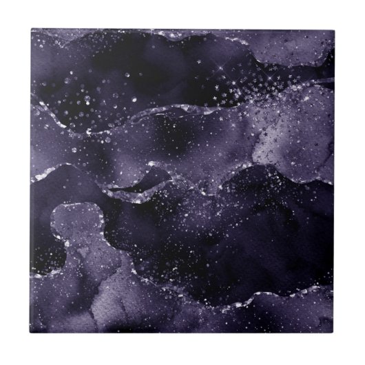 Carreau Moody Agate | Midnight Indigo Deep Purple Glam (Devant)