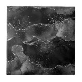 Carreau Moody Agate | Onyx Black Silver Vampy Goth Parties (Devant)