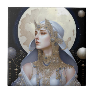 Carreau Moon Goddess Queen Imaginaire Art