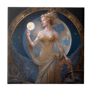 Carreau Moon Goddess Queen Imaginaire Art
