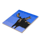 Carreau Moose en hiver - Art original de la faune (Côté)