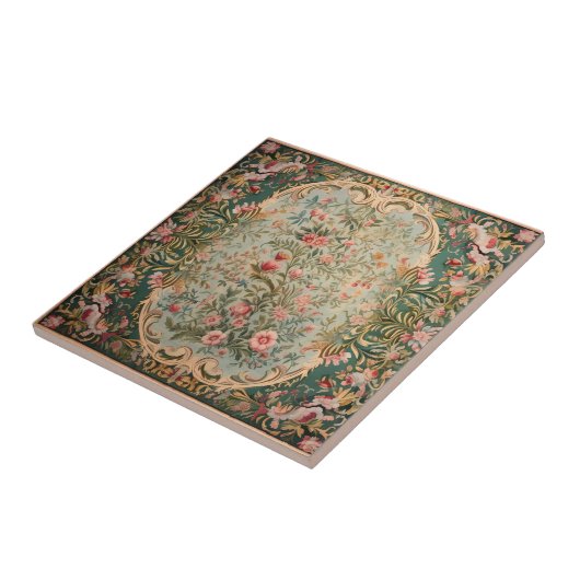 Carreau Moquette orientale florale (Côté)