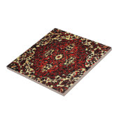 Carreau Moquette persane look rouge foncé et crème (Côté)