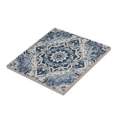 Carreau Moroccan Mediterranean Blue & White Tile Pattern (Côté)