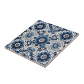 Carreau Moroccan Mediterranean Blue & White Tile Pattern (Côté)