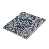 Carreau Moroccan Mediterranean Blue & White Tile Pattern (Côté)