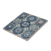 Carreau Moroccan Mediterranean Blue & White Tile Pattern (Côté)