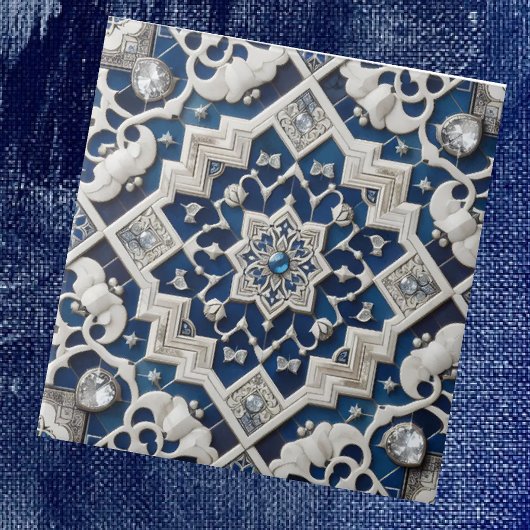 Carreau Moroccan Mediterranean Faux Diamond Tile Pattern