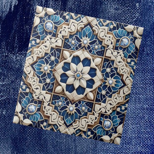 Carreau Moroccan Mediterranean Faux Diamond Tile Pattern