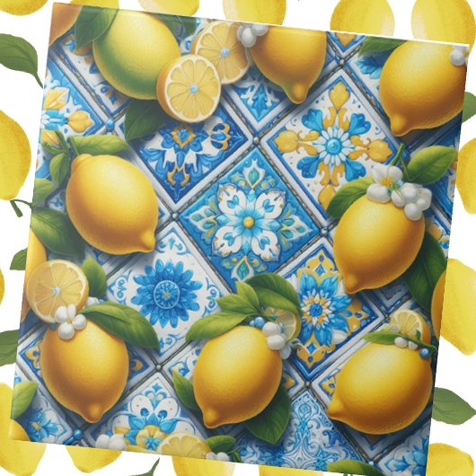 Carreau Moroccan Mediterranean Lemons 