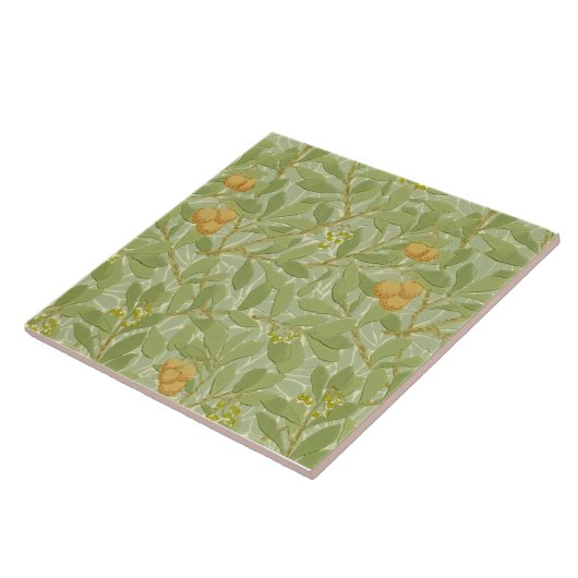 Carreau Morris 1913 Arbutus Design Arts & Crafts Tile (Côté)