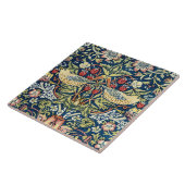 Carreau Morris - Framboise Voleur d'oiseaux et de fleurs (Côté)