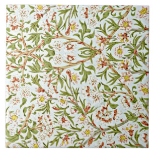 Carreau Morris - Motif délicat de fleurs en fleurs