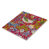 Carreau Morris Red Arrière - plan Strawberry Thief Motif (Côté)