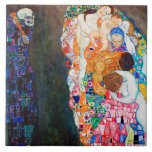 Carreau Mort et vie, Gustav Klimt<br><div class="desc">Gustav Klimt (14 juillet 1862 - 6 février 1918) était un peintre symboliste autrichien et l'un des membres les plus importants du mouvement de sécession de Vienne. Klimt est réputé pour ses peintures, ses peintures murales, ses croquis et autres objets d'art. En plus de ses oeuvres figuratives, qui comprennent des...</div>