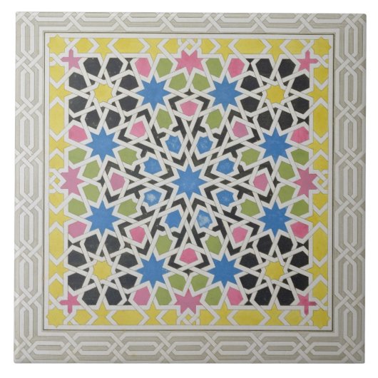 Carreau Mosaic design de l'Alhambra, de 'The Arabian (Devant)