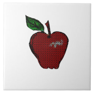 Carreau Mosaic Rouge Pomme/Carreaux blancs