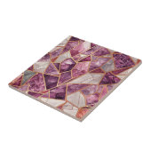 Carreau Mosaïque d'améthyste – Verre fissuré - Violet (Côté)