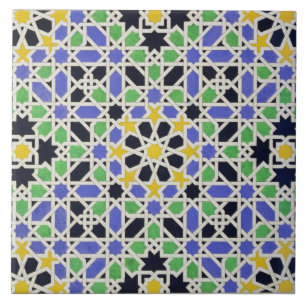 Carreau Mosaïque dans le lambris d'appui de la porte dans