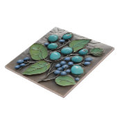 Carreau Mosaïque de bleuet sculpté (Côté)