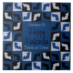 Carreau Mosaïque de chauve-souris d'Halloween