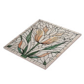 Carreau Mosaïque de fleur de tulipe - Pastels (Côté)