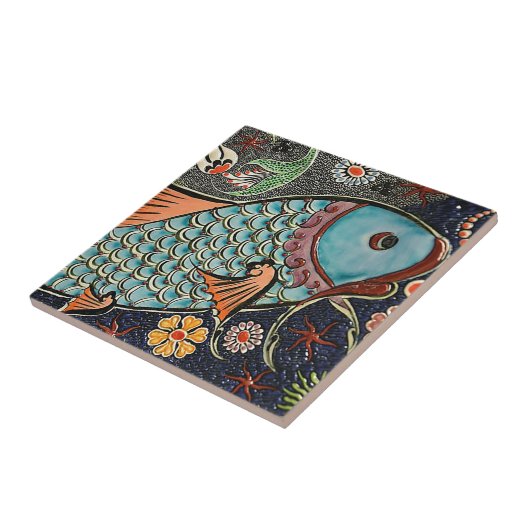 Carreau Mosaïque de Koi (Côté)