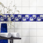 Carreau Mosaïque de mosaïque grecque Art Blue Glass et Pea<br><div class="desc">Mosaïque de mosaïque grecque Art Blue Glass et Pearl</div>