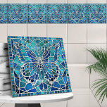 Carreau Mosaïque de papillon - Bleus océaniques<br><div class="desc">Mosaïque de papillon - Bleus océaniques</div>