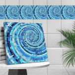 Carreau Mosaïque de spirale bleue<br><div class="desc">Mosaïque de spirale bleue</div>