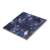 Carreau Mosaïque de verre coloré de la galaxie de minuit (Côté)