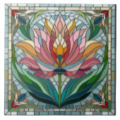 Carreau Mosaïque de verre tulipe (Devant)