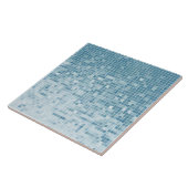 Carreau Mosaïque dégradée de pixels bleus (Côté)