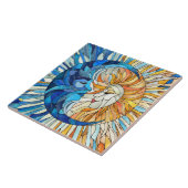 Carreau Mosaïque du soleil et de la lune (Côté)