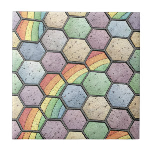 Carreau Mosaïque en Nid d'Abeille Arc-en-Ciel – Ca