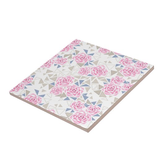 Carreau Mosaïque, fleurs (Côté)