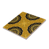 Carreau Mosaïque géométrique d'orient noir et or (Côté)