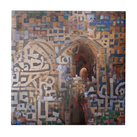 Carreau Mosaïque marocaine art géométrique (Devant)