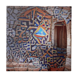 Carreau mosaïque marocaine art géométrique motif