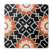 Carreau Mosaïque marocaine blanche noire (Devant)