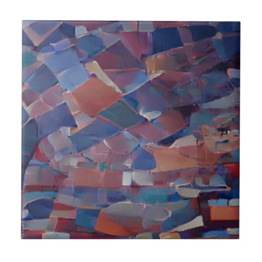 Carreau Mosaïque marocaine bleu turquoise multicolore déco (Devant)