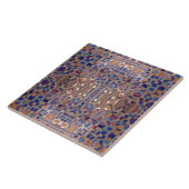 Carreau Mosaïque marocaine design d'inspiration bleu beige (Côté)