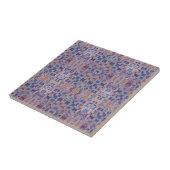 Carreau Mosaïque marocaine design d'inspiration bleu beige (Côté)