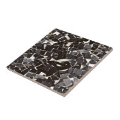 Carreau Mosaïque noire et blanche  (Côté)