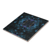 Carreau Mosaïque noire et Turquoise Verre de fond Boho Sud (Côté)