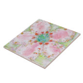 Carreau mosaïque rose (Côté)