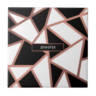 Carreau Mosaïque rose d'or